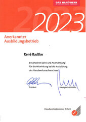 Anerkannter Ausbildungsbetrieb